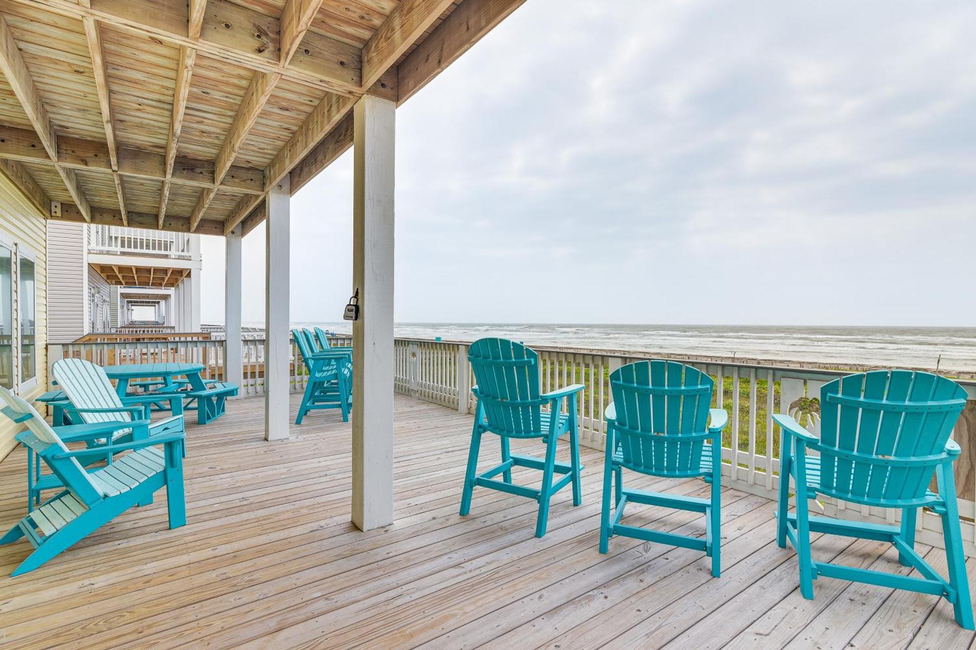 Beachfront Texas Retreat - 2 Decks, Patio And Views! Surfside Beach Εξωτερικό φωτογραφία