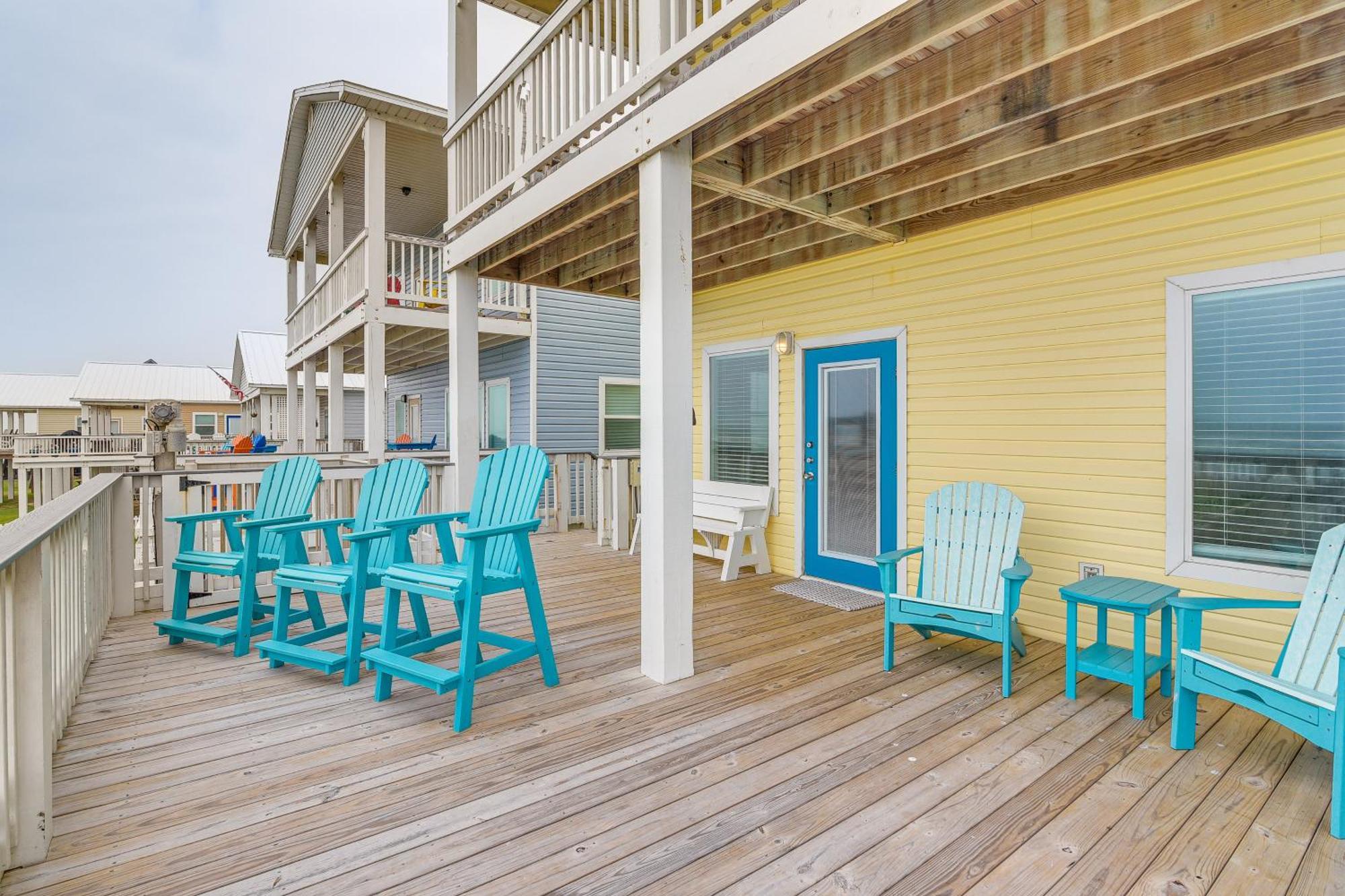 Beachfront Texas Retreat - 2 Decks, Patio And Views! Surfside Beach Εξωτερικό φωτογραφία